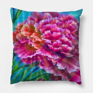 tie dye floral print Pillow