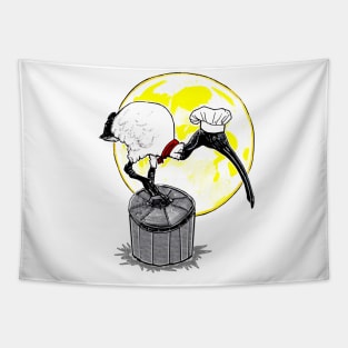 Bin Chicken moon Tapestry