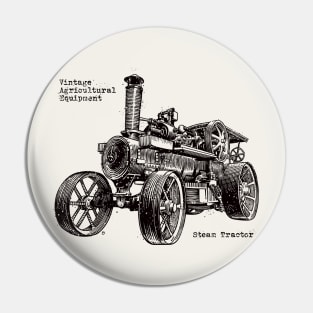 Grunge steam tractor Pin