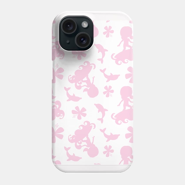 Surfer Neck Gaiter Pink Surfer Girl Neck Gator Phone Case by DANPUBLIC