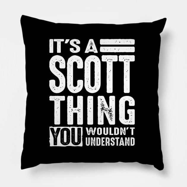 Mens Funny Personalized Name Scott Pillow by cidolopez