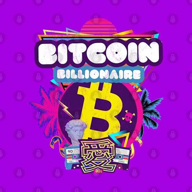 Bitcoin Miners Synthwave Retro Crypto Billionaires Investor by MapYourWorld