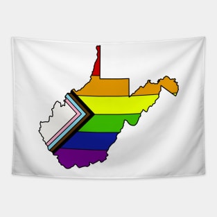 Progress pride flag - West virginia Tapestry