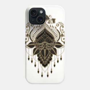 A wonderful filigree golden lotus flower. Phone Case