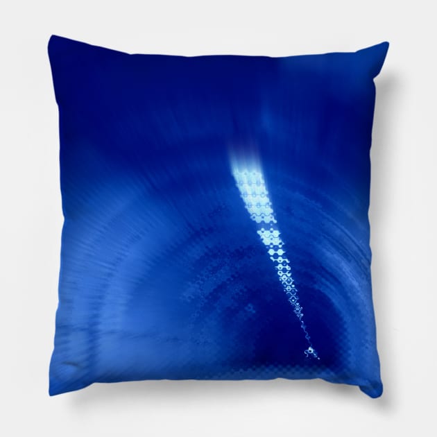 Blue Wormhole in Space - watch out for the TARDIS! Pillow by Christine aka stine1