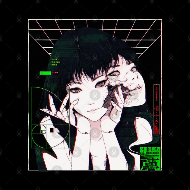 Cyberpunk Girl Vaporwave Futuristic Style by OWLvision33