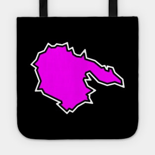 Hornby Island Silhouette in Hot Pink - Bright and Spicy Souvenir - Hornby Island Tote