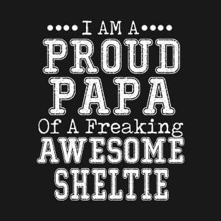 Proud Dad of an Awesome Corgi T-shirt Dog Dad Father's Day SHELTIE T-Shirt