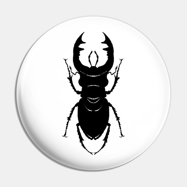 Black silhouette of a deer beetle Pin by Noya_Bur