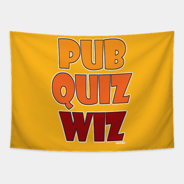 Pub Quiz Wiz Funny Trivia Champion Tapestry by Tshirtfort