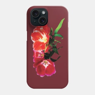 Primroses - Orange and Magenta Evening Primroses Phone Case