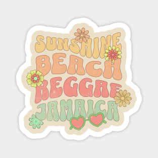Sunshine Beach Reggae Jamaica Vacation Magnet