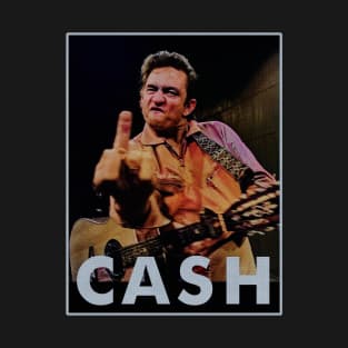 90s Johnny Cash Middle Finger T-Shirt