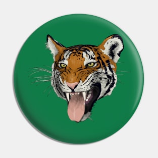 Snarling Tiger Pin