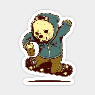 Bear and Beer snowboard Magnet