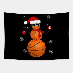 Basketball Snowman Santa Claus - Christmas Hat Funny Baller Tapestry