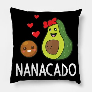 Avocados Dancing Hearts Happy Avocado Day Nanacado Grandma Pillow