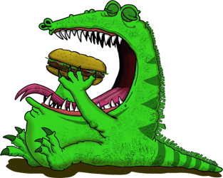 iguana Burger Magnet