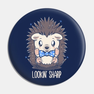 Lookin Sharp Dapper Hedgehog Pin