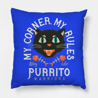 Alley Cat Purrito Warriors Pillow