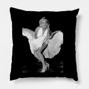 Marilyn Monroe Dress Blowing Up in Seven Year Itch Print Pillow