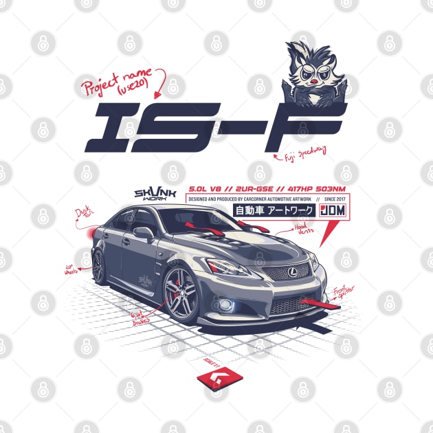 JDM - Lex IS F II - CarCorner by CarCorner - Automotive Artwork