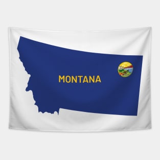 Montana Map Flag Tapestry