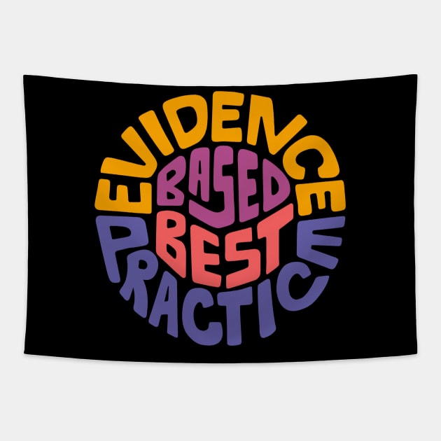 Evidence Based Best Practice Word Art Tapestry by Slightly Unhinged