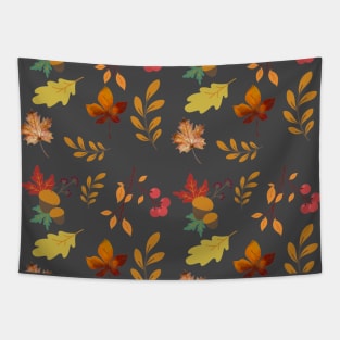 Fall Autumn Leaves Pattern Tapestry