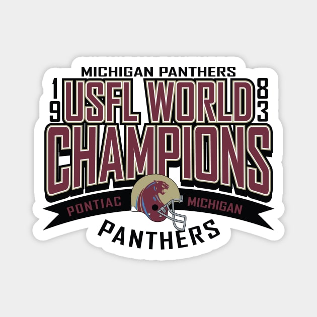 Michigan Panthers 83 Champs Magnet by HeyBeardMon