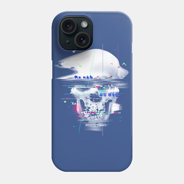 Blue Glitch of Death Phone Case by Madkobra