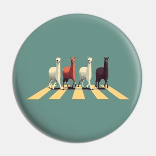 Abbey Road Llamas Pin