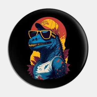 Retro Godzilla Pin