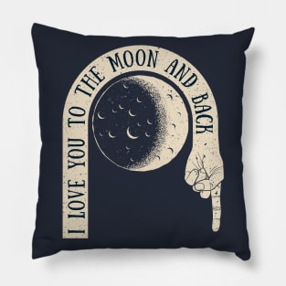 I Love You to the Moon and Back Pillow