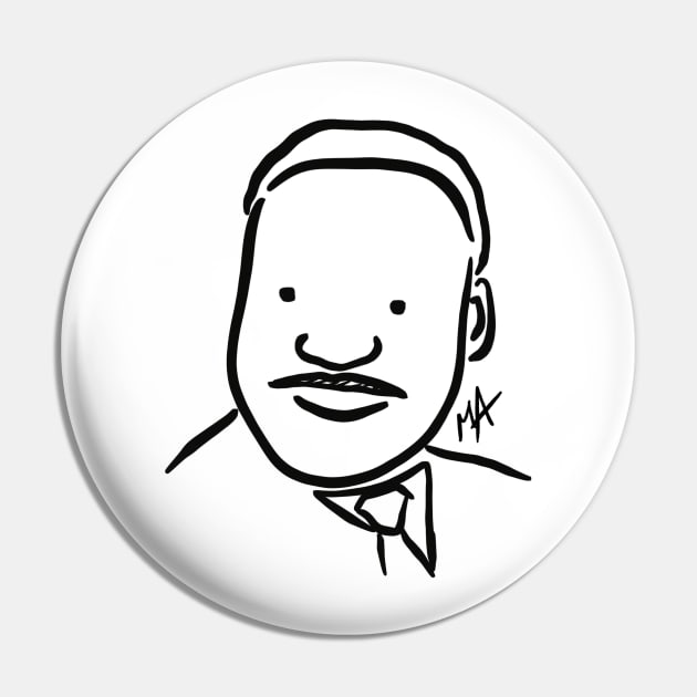 MLK Portrait (design available in different colors and with quotes) Pin by The Mindful Maestra