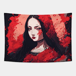 blood-stained girl Tapestry