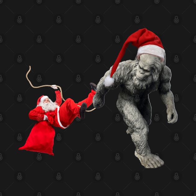 Sasquatch Catches Santa by EmoteYourself