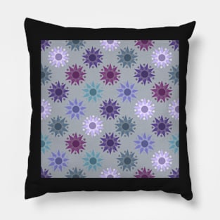 Deco Suns Cool on Grey Repeat 5748 Pillow