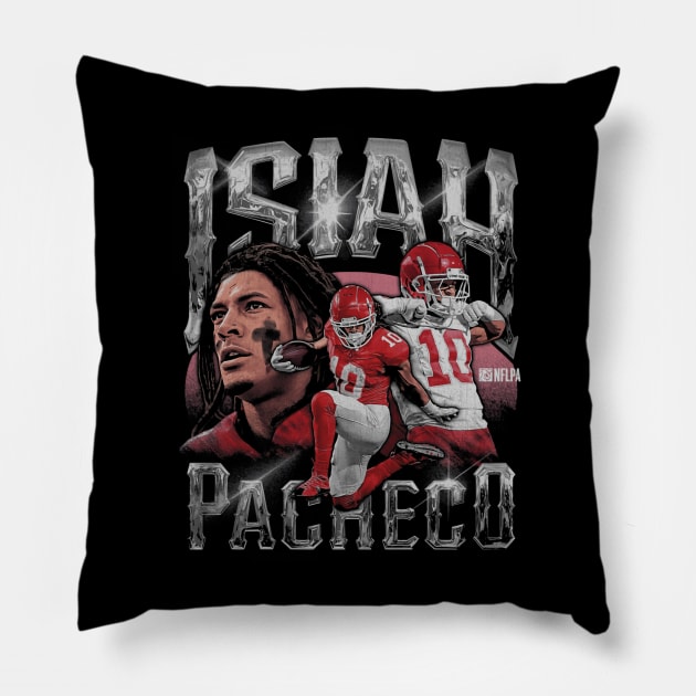 Isiah Pacheco Kansas City Vintage Pillow by ganisfarhan