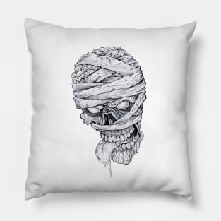 skull , skulls , dead , death , bones , skeleton , engraving , woodcut ,macabre , floral , graveyard,horror Pillow