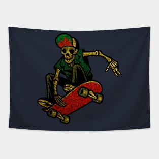 Skateboarding Skeleton Roller Skate Fans Gift Tapestry