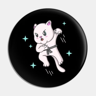 Kawaii Cat Ninja Kitten Fighter Karate Pin