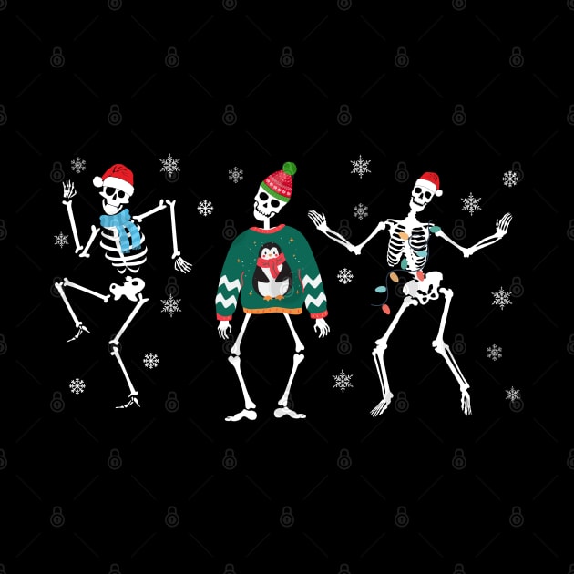 Dancing Skeletons Christmas by DDCreates