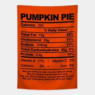 Pumpkin Pie Nutritional Information Thanksgiving Tapestry