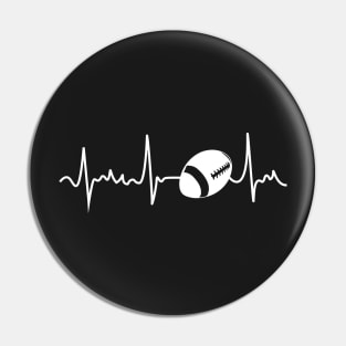 Football Heartbeat Pin