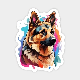 German Shepherd Dog on duty Magnet