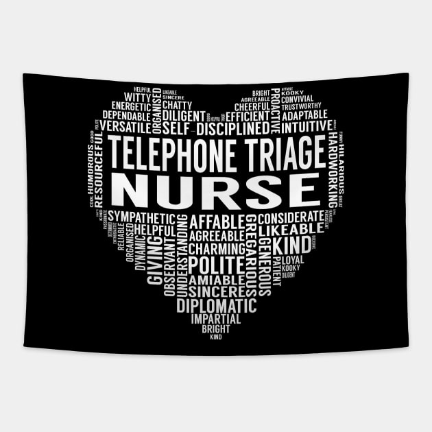 Telephone Triage Nurse Heart Tapestry by LotusTee