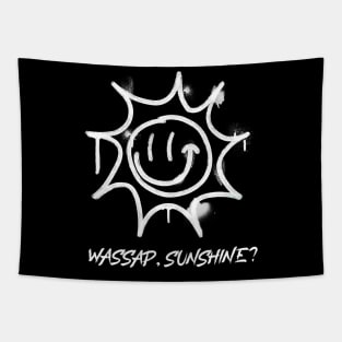 Wassap Sunshine , sun smiley , grunge aesthetic Tapestry