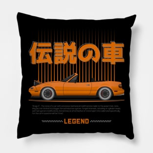 Tuner Orange NA Miata Roadster JDM Pillow