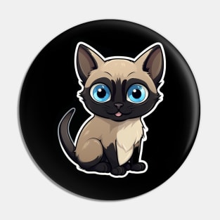 Cute Siamese Cat Lover Funny Siamese Cat Pin